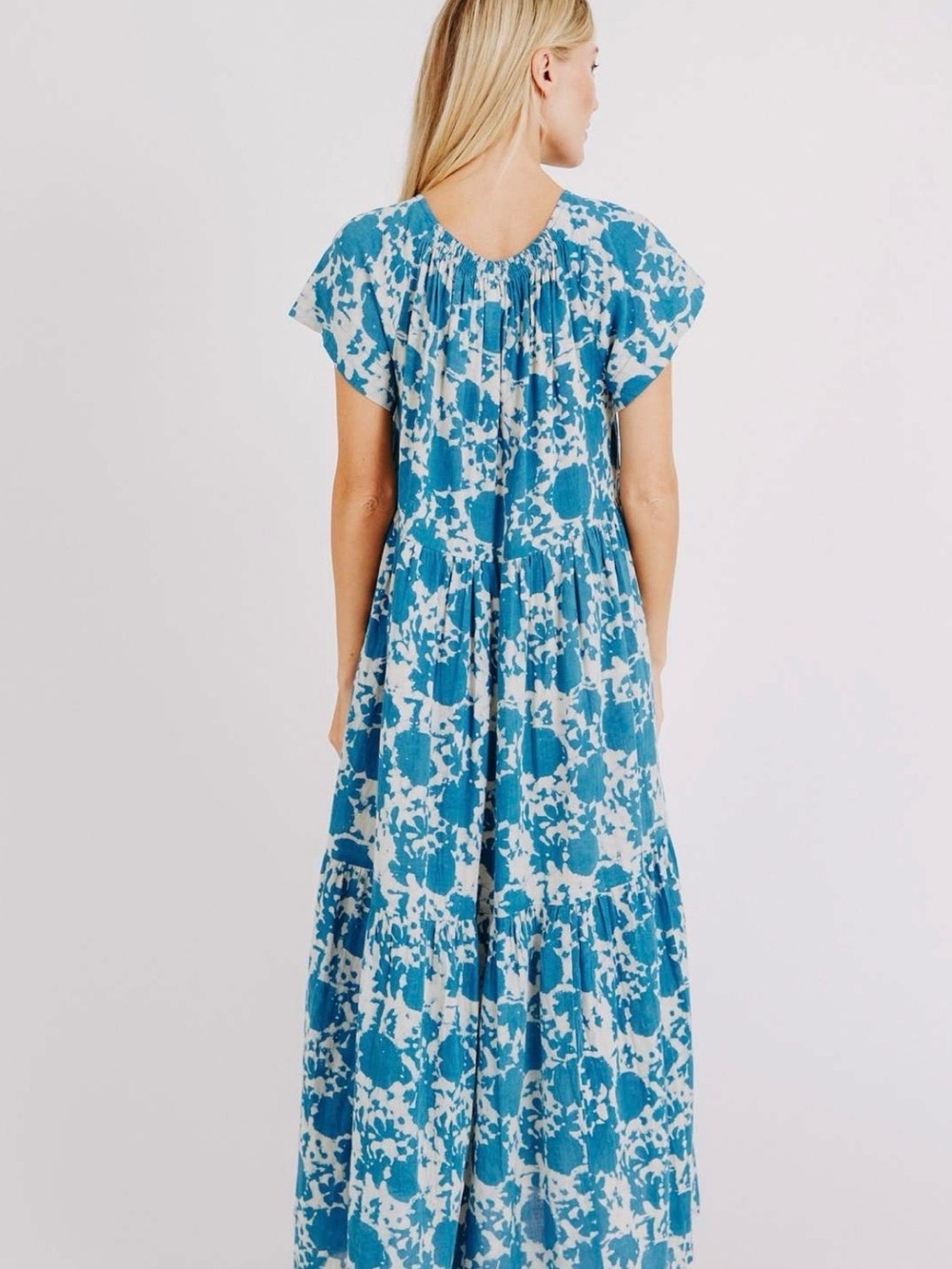 MIRTH Vienna Maxi Dress in Indigo Bloom.